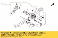 43150MCB611, Honda, zacisk sub assy., rr. honda xl 650 2000 2001 2002 2003 2004, Nowy