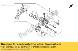 Ici, vous pouvez commander le étrier sous-ensemble., rr. Auprès de Honda , avec le numéro de pièce 43150MCB611: