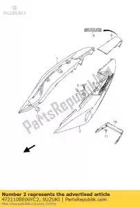 Suzuki 472110BE00YC2 capa, moldura - Lado inferior