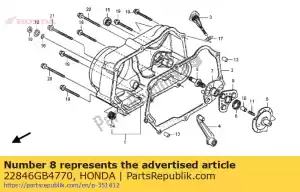 Honda 22846GB4770 parafuso, ajuste da embreagem - Lado inferior