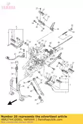 Here you can order the footrest rear 2 from Yamaha, with part number 4BR274410000: