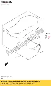 suzuki 4514109F00 cushion,mount - Bottom side