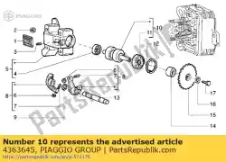 Ici, vous pouvez commander le arbre à cames auprès de Piaggio Group , avec le numéro de pièce 4363645: