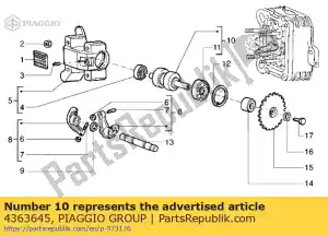 Piaggio Group 4363645 arbre à cames - La partie au fond