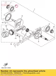 yamaha 93306305XN palier - La partie au fond