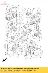 Aquí puede pedir caja, filtro de aire 2 de Yamaha , con el número de pieza 4XY144210000: