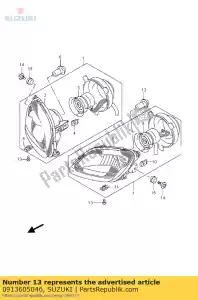 suzuki 0913605046 parafuso - Lado inferior