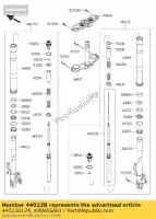 440230124, Kawasaki, zestaw cylindrów widelec prawy kawasaki z eversion d  b a c z800 abs 800 , Nowy