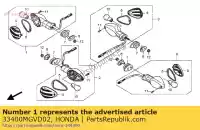 33400MGVD02, Honda, winker assy., r. fr. (12v honda cbr  fa rra rr f cbr600f cbr600fa 600 , Nieuw