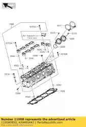 Ici, vous pouvez commander le tête-cylindre-comp auprès de Kawasaki , avec le numéro de pièce 110080850: