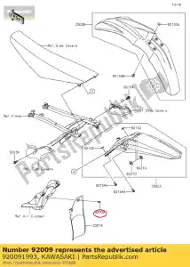 kawasaki 920091993 screw,tapping,5x20 kx125-m1 - Bottom side