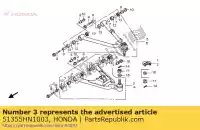 51355HN1003, Honda, Arm sub assy., r. fr. low honda trx400ex fourtrax sportrax 400 , New
