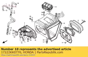 Honda 17222KK0770 tube,air/c.conn. - Bottom side