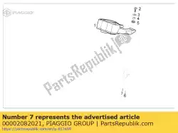 Aquí puede pedir tornillo hexagonal m8x20 de Piaggio Group , con el número de pieza 00002082021: