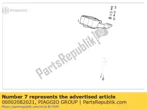 Piaggio Group 00002082021 tornillo hexagonal m8x20 - Lado inferior