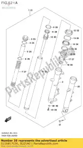 Suzuki 5116817C00 spacer, zegel - Onderkant