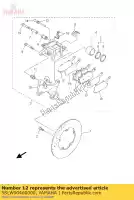 5SLW00460000, Yamaha, Remblok achter yamaha yzf r 600 2003 2004 2005, Nuovo