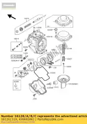 Ici, vous pouvez commander le soupape, vide auprès de Kawasaki , avec le numéro de pièce 161261319: