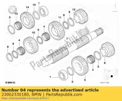 Here you can order the needle cage - 28x32x17        from BMW, with part number 23002330180: