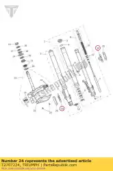 beugel voor reflector van Triumph, met onderdeel nummer T2707224, bestel je hier online: