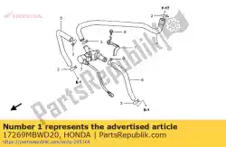 Aqui você pode pedir o permanecer, solenóide de ventilação em Honda , com o número da peça 17269MBWD20:
