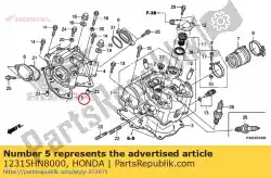 Qui puoi ordinare guarnizione, testata cov da Honda , con numero parte 12315HN8000: