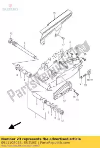 suzuki 0911108083 bolt - Bottom side