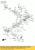 13141S009, Kawasaki, drum-verandering kawasaki klv  a klv1000 1000 , Nieuw