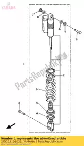 Yamaha 3JD222101033 conjunto amortiguador, trasero - Lado inferior