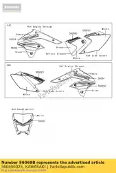 Here you can order the pattern,side cover,fr,lh klx45 from Kawasaki, with part number 560690025: