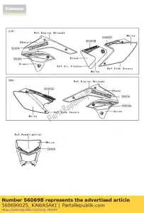 kawasaki 560690025 pattern,side cover,fr,lh klx45 - Bottom side