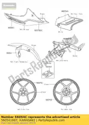 Aquí puede pedir marca, cubierta, er-6n er650egf de Kawasaki , con el número de pieza 560541887: