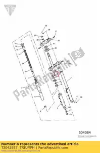 triumph T2042897 dust seal - Bottom side