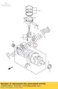 suzuki 1200015810 zestaw wa?u korbowego - Dół