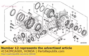 Honda 41542MCA000 calço m, coroa (2.54) - Lado inferior