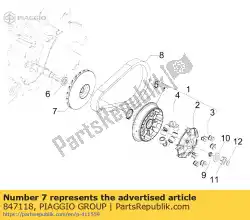 Ici, vous pouvez commander le demi-poulie assy .. Conduite auprès de Piaggio Group , avec le numéro de pièce 847118: