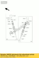 490781160, Kawasaki, klep met veermotor, z1000-k1 kawasaki zx 900 1998 1999 2000 2001 2002 2003, Nieuw