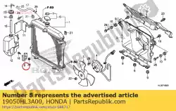 Aquí puede pedir quedarse, tanque de reserva de Honda , con el número de pieza 19050HL3A00: