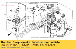 Aquí puede pedir no hay descripción disponible en este momento de Honda , con el número de pieza 16014MN1671: