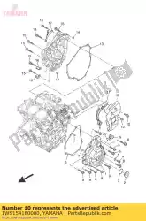 Aquí puede pedir cubierta, caja de cadena de Yamaha , con el número de pieza 1WS154180000: