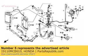 honda 19110MCB610 réservoir, réserve - La partie au fond