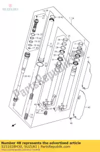 Suzuki 5151028H30 beschermer comp, - Onderkant