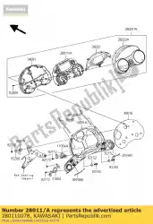 Here you can order the meter,speed&tacho&lcd from Kawasaki, with part number 280110078: