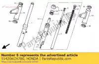 51420KCH780, Honda, cas, r fr bas honda cg  cg125 125 , Nouveau