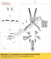 78108099000, KTM, decal kit exc factory 2015 ktm exc 250 300 350 450 2015, New