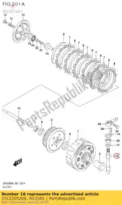 suzuki 2312205200 as, koppeling re - Onderkant