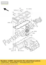 Ici, vous pouvez commander le cylindre-moteur auprès de Kawasaki , avec le numéro de pièce 110051945: