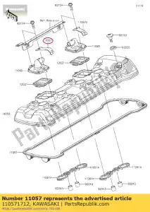 kawasaki 110571712 01 beugel,links - Onderkant