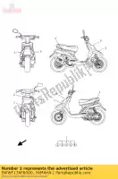 5WWF17AF8000, Yamaha, foglio master grafico 6 yamaha cw 50 2013 2014, Nuovo