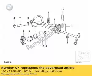 bmw 16121180409 fuel hose - Bottom side